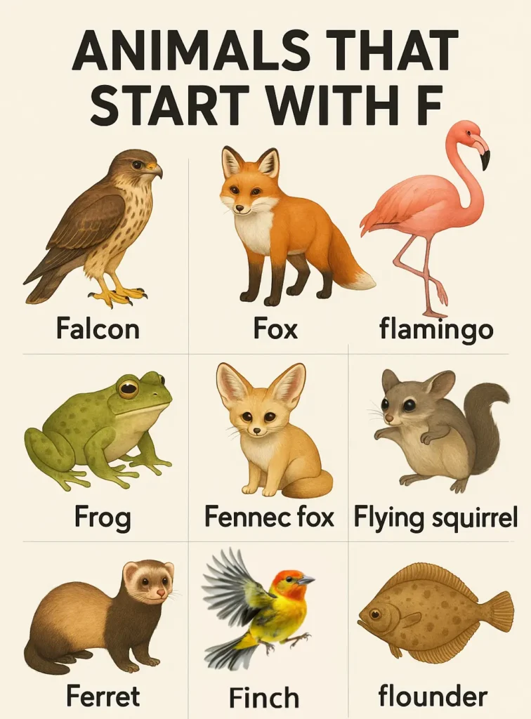 Animals that start with f