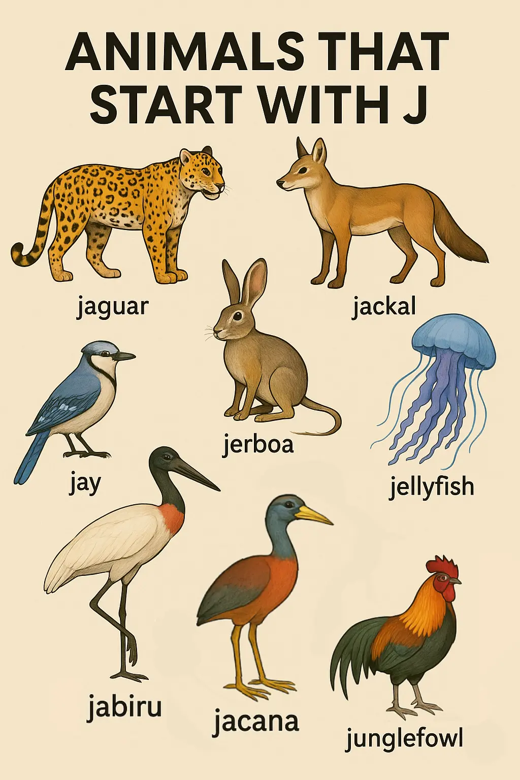 Animals that start with j