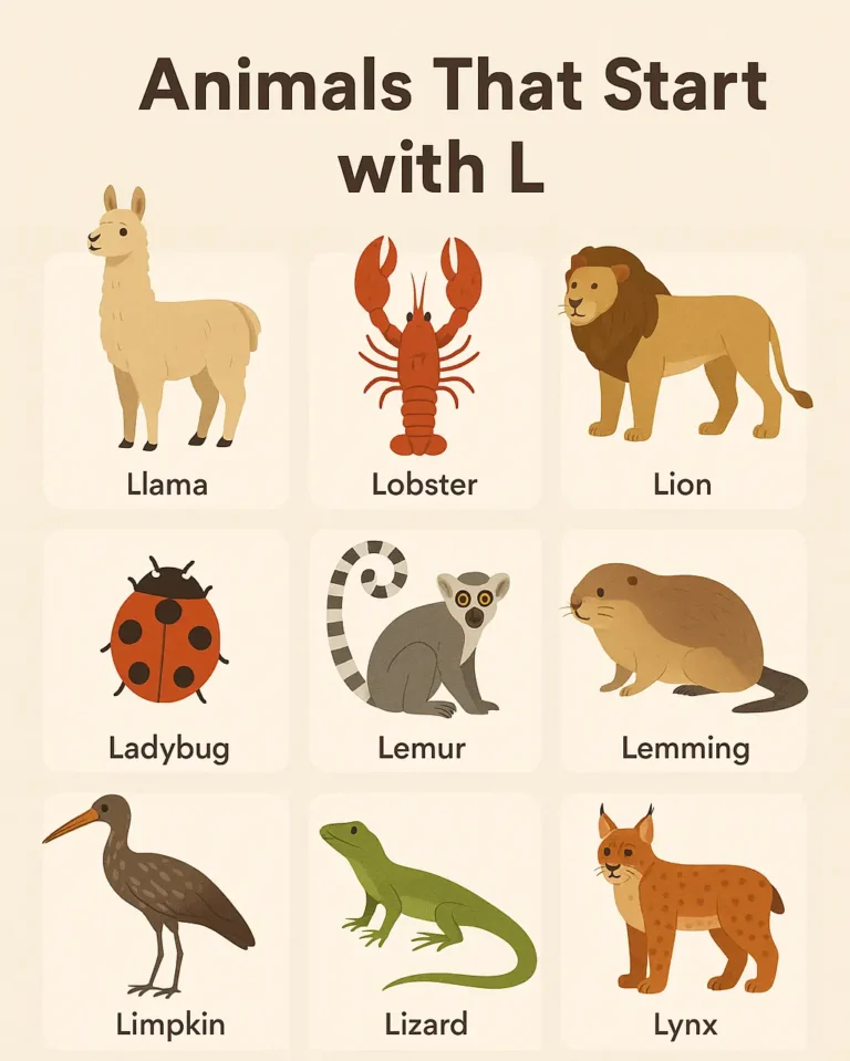 Animals that start with l