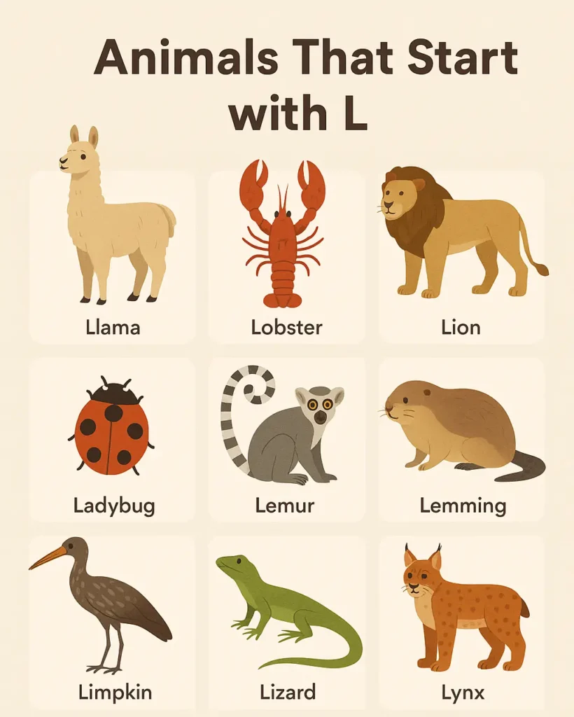 Animals that start with l