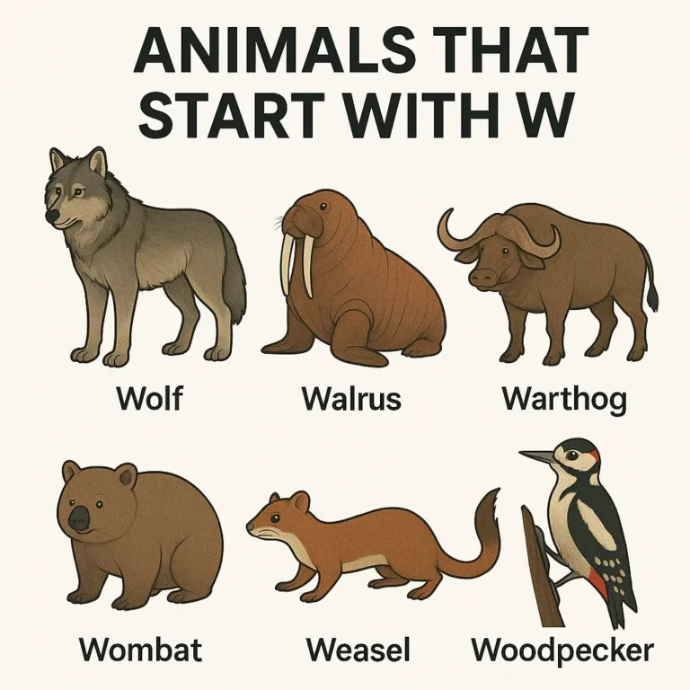 Animals that start with w