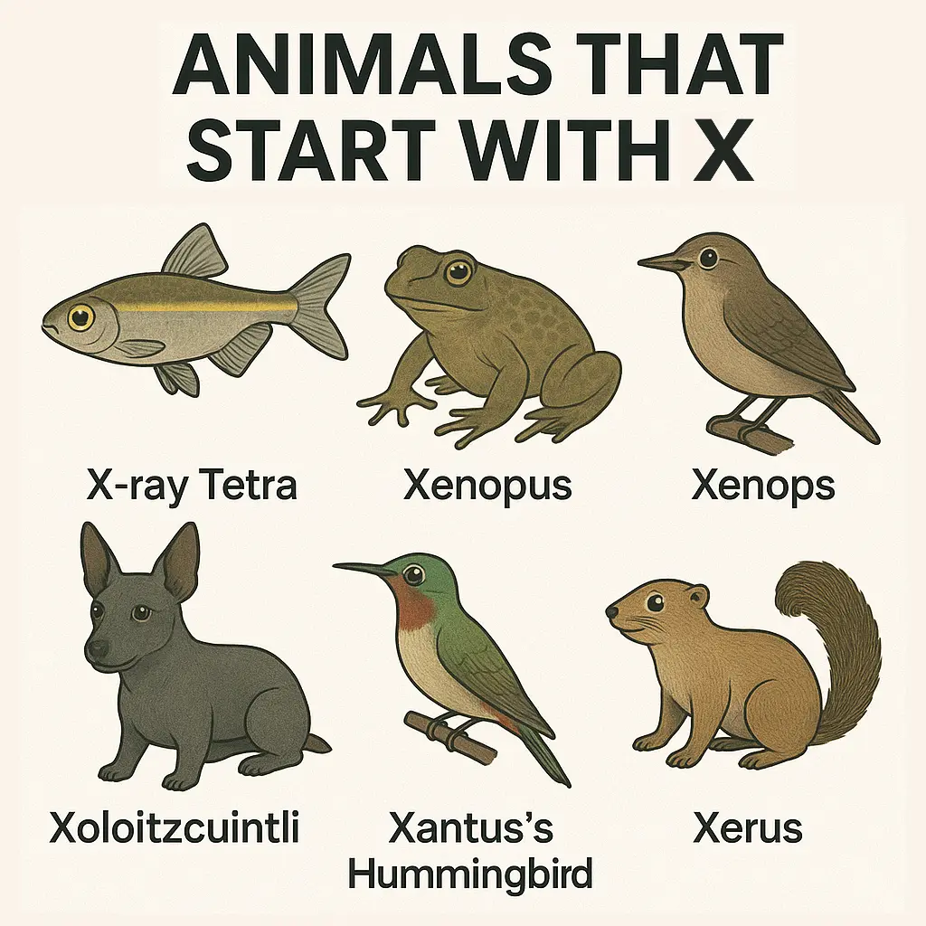 Animals that start with x