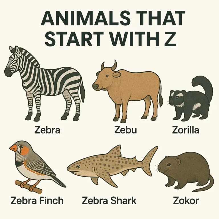 Animals that start with z