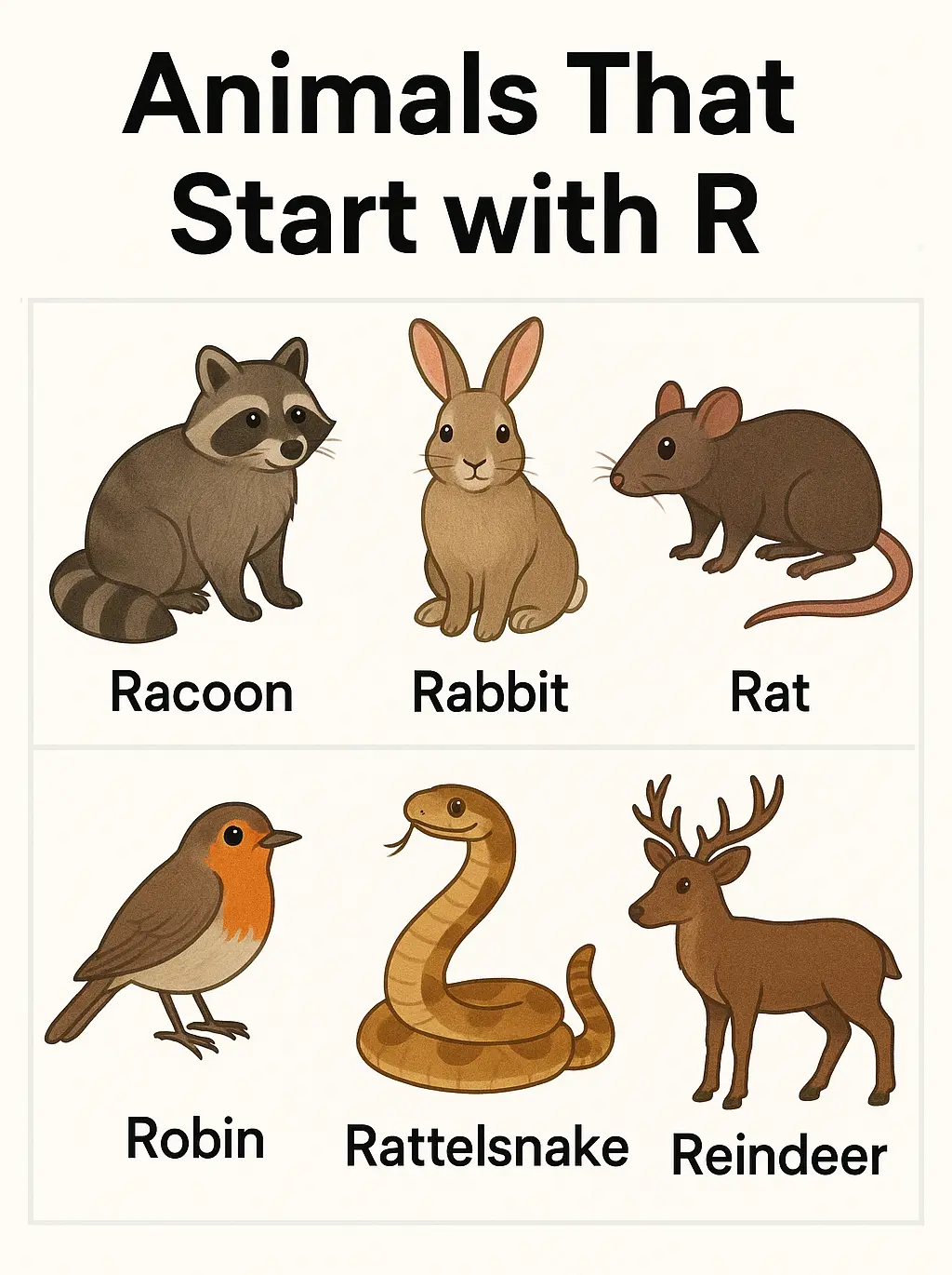Animals that start with r