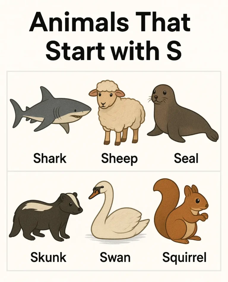 Animals that start with s