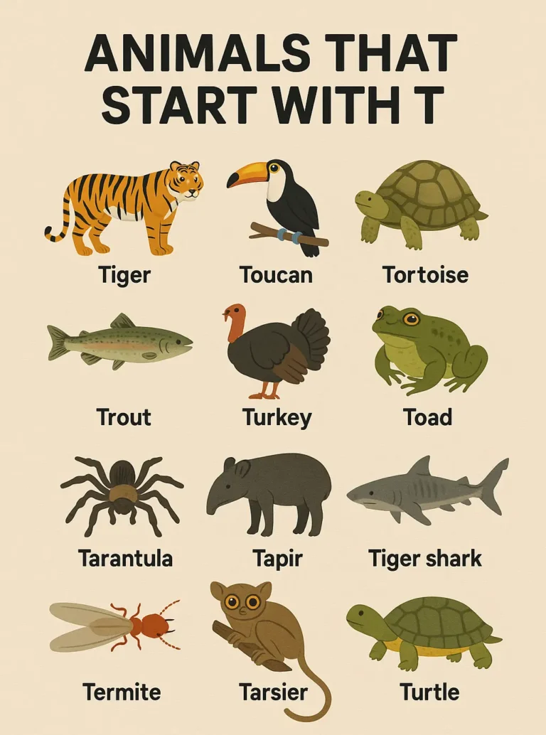 Animals that start with t