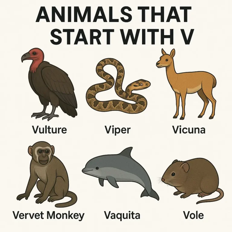 Animals that start with v